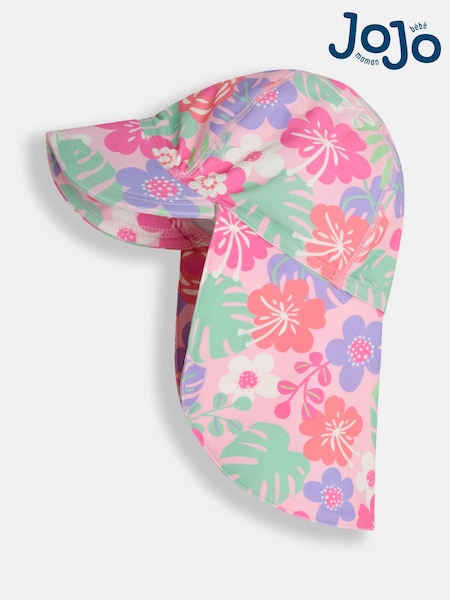 JoJo Maman Bébé Pink Sun Protection Hat (AC9042) | £14 - £16