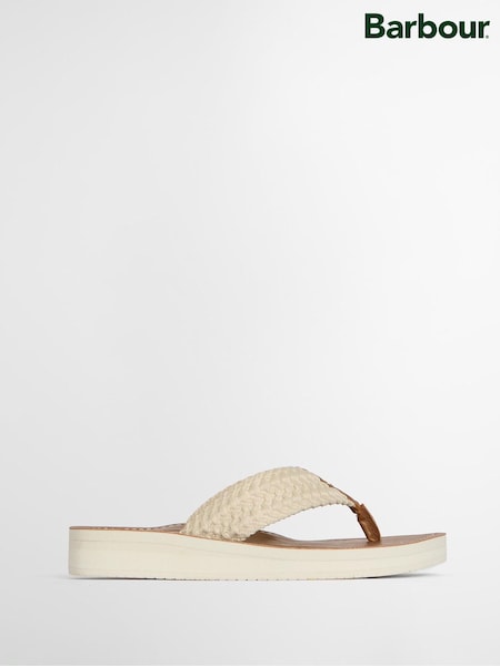 Barbour® Cream Kelburn Flip Flop Sandals (AC9230) | £30