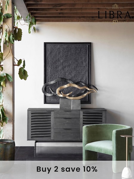 Libra Interiors Black Bronks Acacia Buffet Cabinet (AC9307) | £1,000