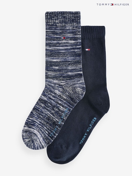 Tommy Hilfiger Women Blue Socks 2 Pack (AC9444) | £7.50