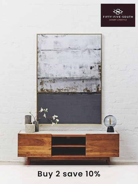 Fifty Five South Brown Myan 2 Door Marble TV Unit (AD0105) | £1,275