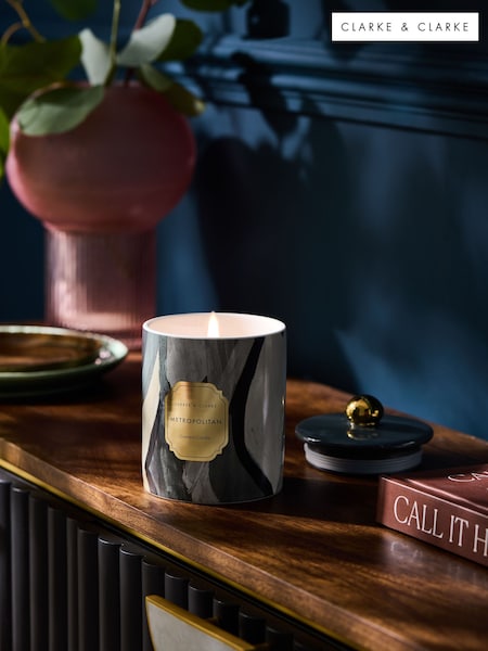 Clarke and Clarke Grey Metropolitan Scented Candle (AD0149) | £30