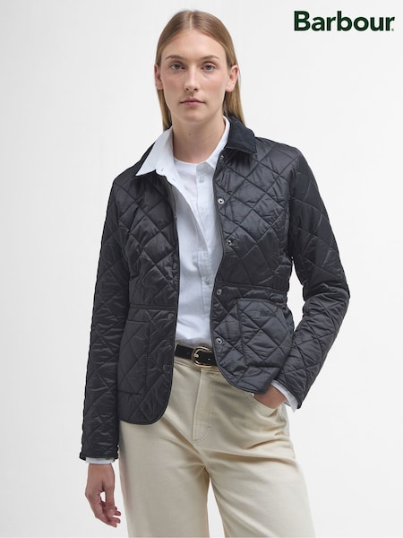 Barbour® Black Deveron Diamond Quilt Lightweight Jacket (AD0313) | £129
