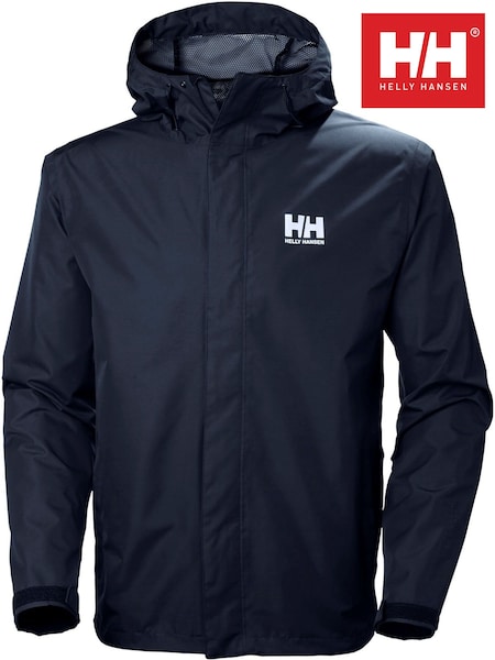 Helly Hansen Blue Waterproof Seven J Rain Jacket (AD0365) | £110