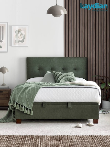 Kaydian Winter Moss Green Walkworth End Lift Ottoman Storage Bed (AD0606) | £975 - £1,275