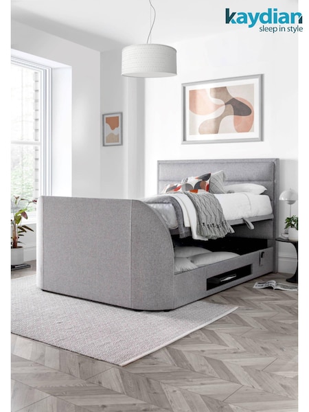 Kaydian Marbella Grey Kirkby TV Side Lift Ottoman Storage Bed (AD0609) | £1,600 - £1,800