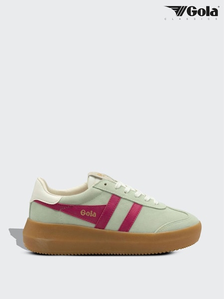 Gola Matcha Fuchsia Off White Gum Womens Athena Trainers (AD0712) | £95