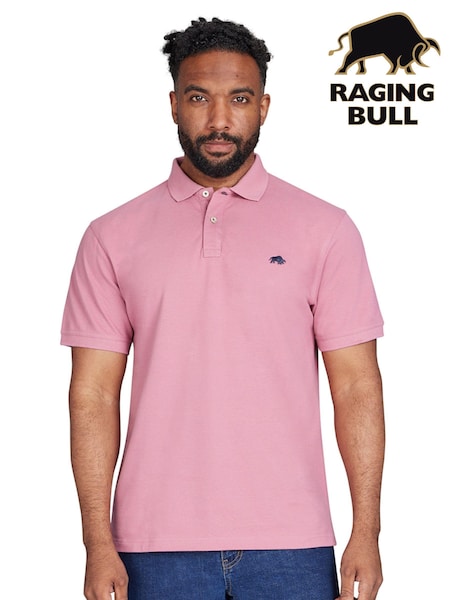 Raging Bull Pink Classic Polo Shirt (AD0839) | £50 - £55