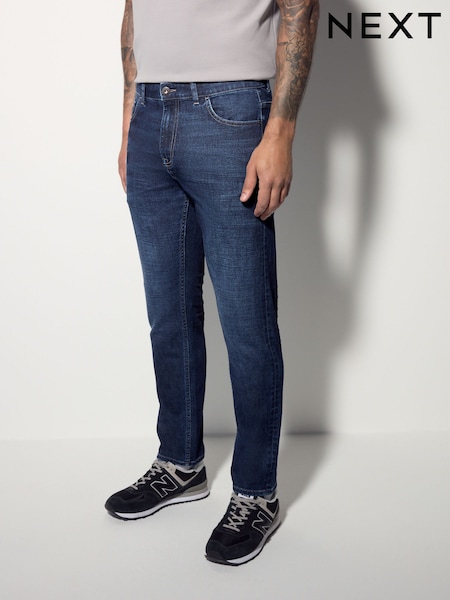 Dark Blue Slim Fit Lightweight Stretch Denim Jeans (AD0982) | £30