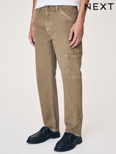 Stone Denim Cargo Jeans (AD0984) | £32