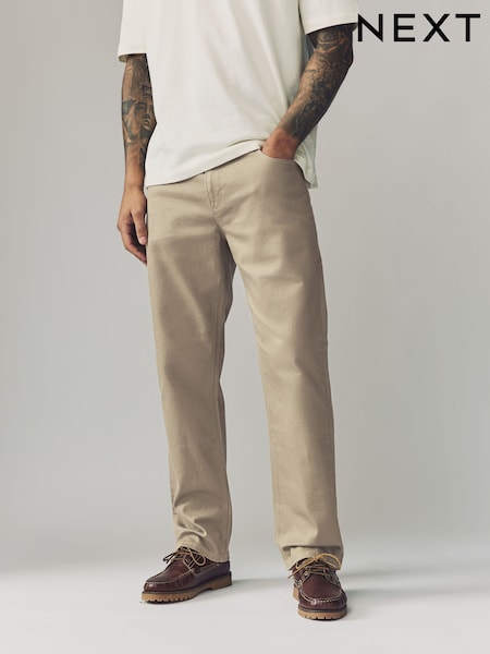 Tan Straight Fit Forever Colour Classic Stretch Jeans (AD1022) | £28