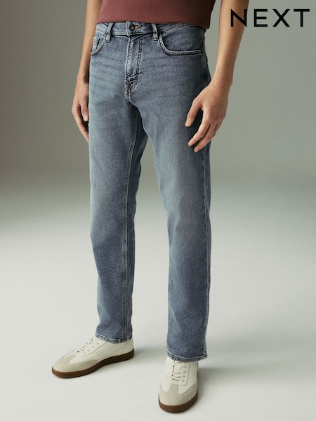 Blue Light Vintage Slim Fit Comfort Stretch Jeans (AD1036) | £35