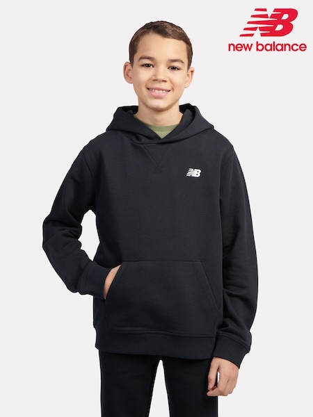 New Balance Black Small Kids French Terry 100% Cotton Logo Hoodie (AD1108) | £50 - £60