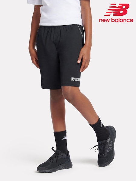New Balance Black Boys Football Shorts (AD1133) | £30 - £36
