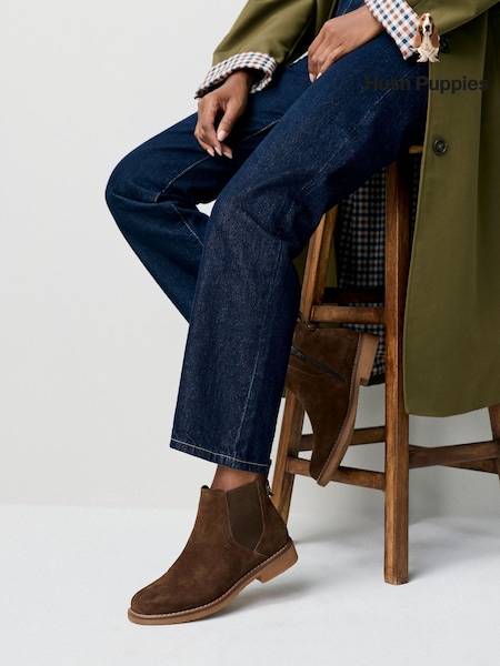 Hush Puppies Brown Maddy Ladies Ankle Boots (AD1169) | £85