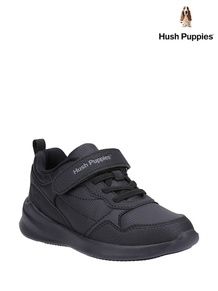 Hush Puppies Senior Marling Bungee Lace Black Shoes (AD1198) | £60