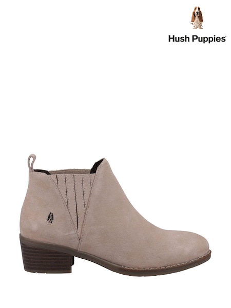 Hush Puppies Cream Isobel Ankle Boots (AD1227) | £85