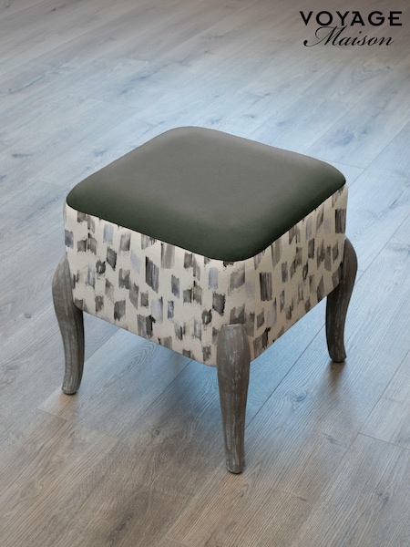 Voyage Maison Arwen Frost Ralf Square Footstool (AD1273) | £95