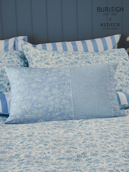 Burleigh X Bedeck Of Belfast Light Blue Arden 100% Cotton Cushion (AD1655) | £50