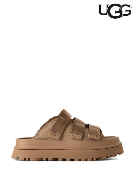 UGG Brown Goldenglow Slides Sandals (AD1960) | £80