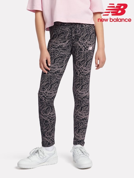 New Balance Black Girls AOP Jersey Leggings (AD1970) | £30 - £36