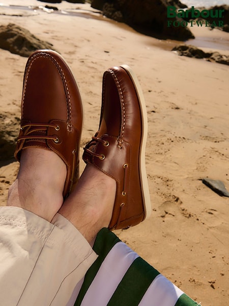 Barbour® Tan Brown Wake Boat Shoes (AD1996) | £100