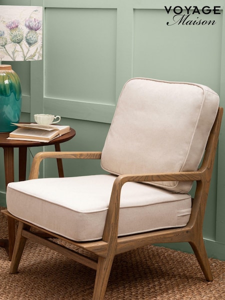 Voyage Maison Warm Wood Cream Idris Chair (AD2055) | £390