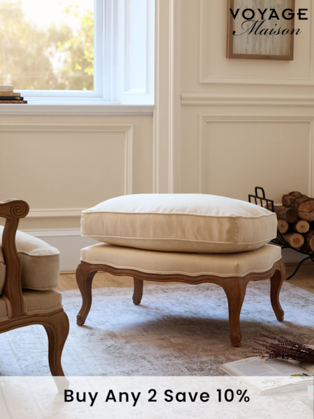 Voyage Maison Oak Brown Florence Footstool (AD2072) | £245