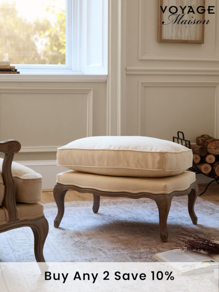 Voyage Maison Brown Florence Footstool (AD2103) | £245