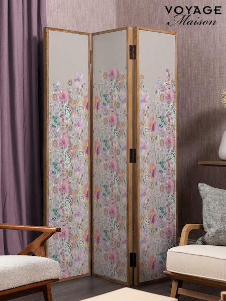 Voyage Maison Grey Pink Primrose Haze Room Divider (AD2144) | £295