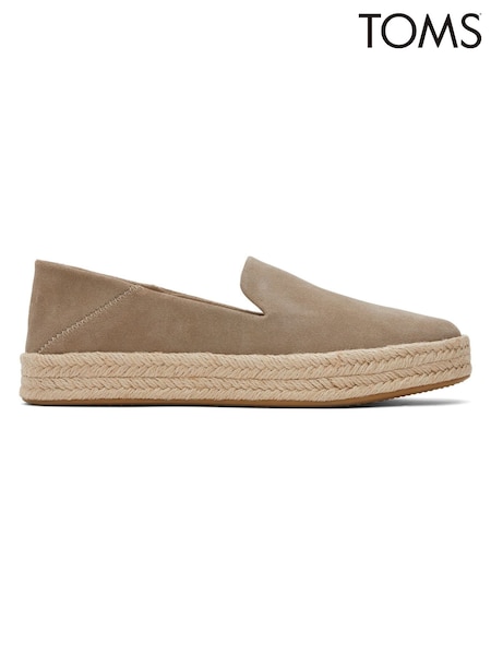 TOMS Natural Carolina in Dune Suede Shoes (AD2281) | £70
