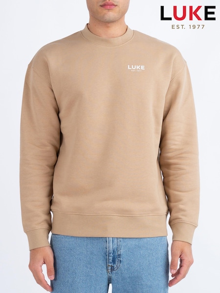 Luke 1977 Exceptional Relaxed Fit Biscuit Sweatshirt (AD2339) | £50