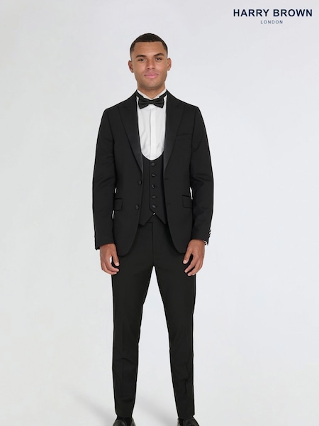 Harry Brown Black Oliver Wool Dinner Suit (AD2520) | £159