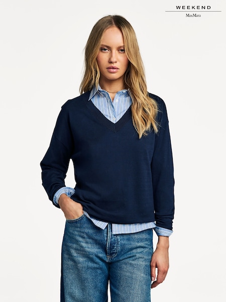 Weekend MaxMara Blue Rania Jumper (AD2543) | £115