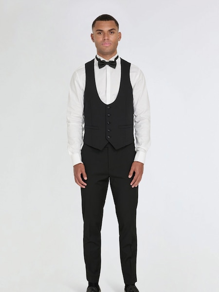 Harry Brown Black Oliver Wool Dinner Suit: Waistcoat (AD2588) | £69