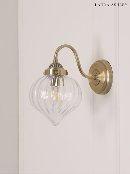 Laura Ashley Antique Brass Whitham Wall Light (AD2634) | £55