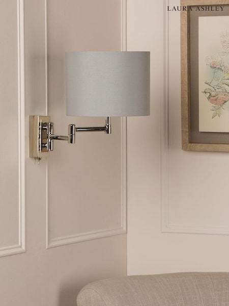 Laura Ashley Polished Nickel Marlowe Wall Light (AD2650) | £50