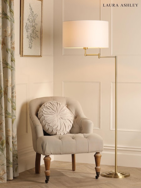 Laura Ashley Antique Brass Marlowe Floor Lamp (AD2652) | £199