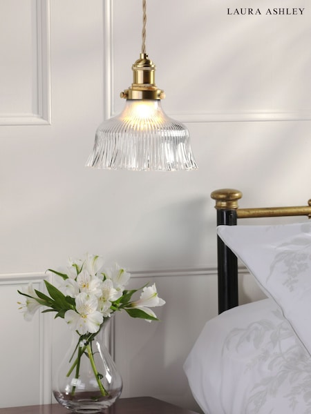 Laura Ashley Brass Theodore 1 Light Pendant Ceiling Light (AD2661) | £50