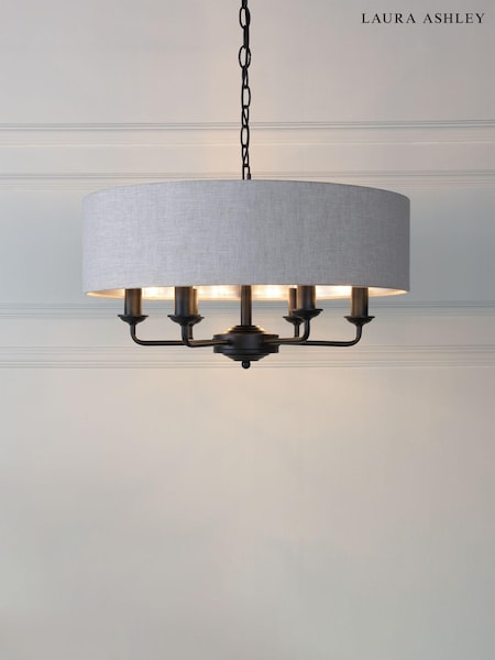 Laura Ashley Natural Sorrento 6 Arm Chandelier (AD2664) | £230
