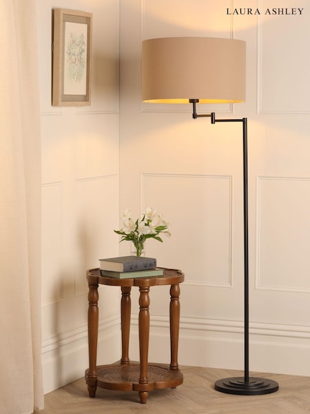 Laura Ashley Black Marlowe Floor Lamp (AD2668) | £199