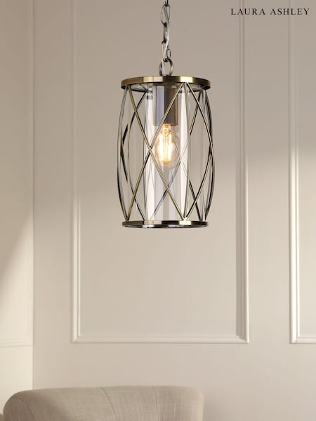 Laura Ashley Antique Brass Beckworth 1 Light Pendant Ceiling Light (AD2679) | £125