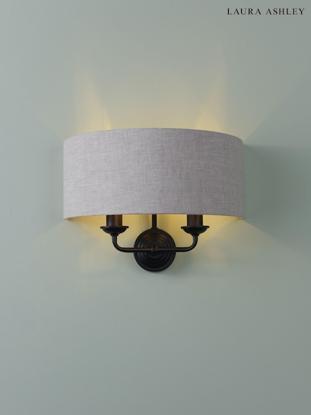 Laura Ashley Natural Sorrento 2 Light Wall Light (AD2682) | £79