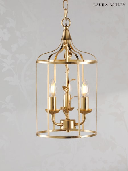 Laura Ashley Gold Leaf Halton 3 Light Pendant Ceiling Light (AD2691) | £200