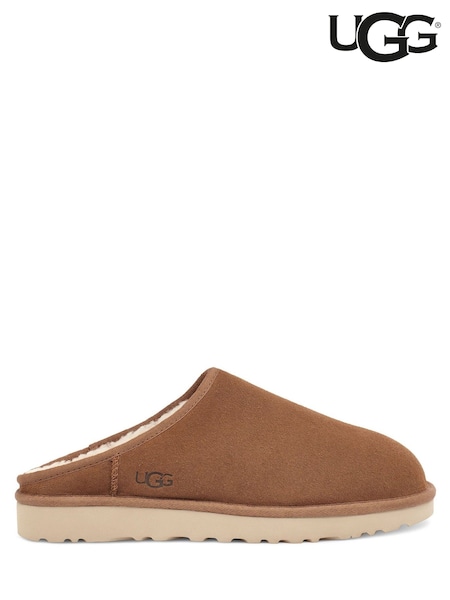 UGG Brown Classic Slip-On Slippers (AD2718) | £100