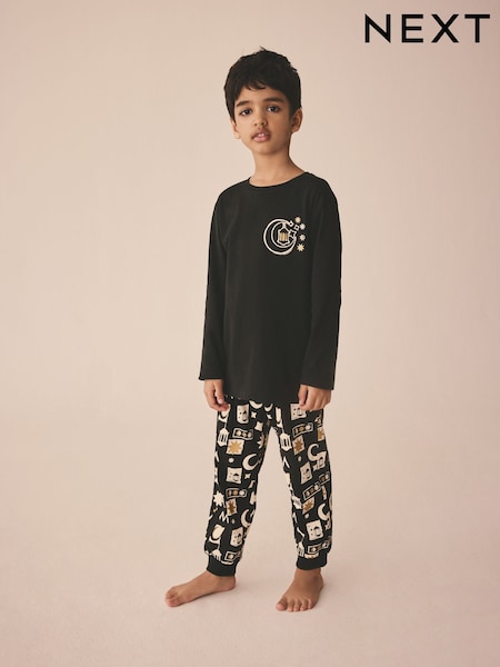 Black Matching Family Eid Relaxed Fit Single Pyjamas (9mths-12yrs) (AD2942) | £11 - £16