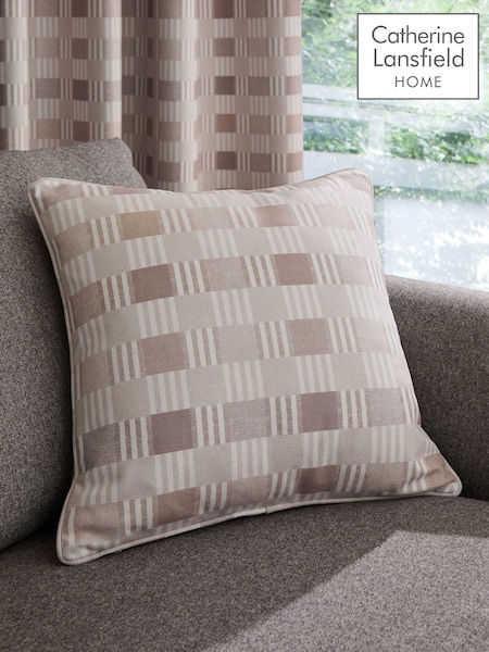Catherine Lansfield Natural Wilson Check Cushion (AD3066) | £16