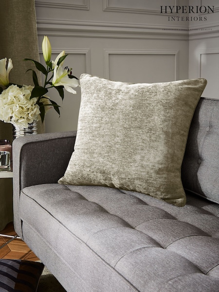 Hyperion Olive Green Selene Luxury Chenille Piped Cushion (AD3356) | £24