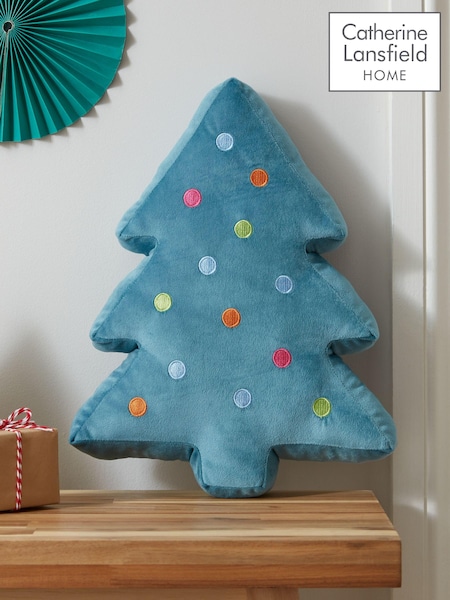 Catherine Lansfield Green Christmas Tree 3D Shaped Cushion (AD3440) | £17