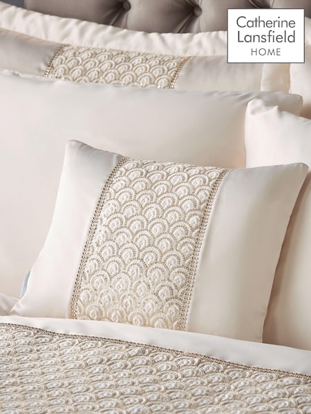 Catherine Lansfield Champagne Deco Sequin Glamour Cushion (AD3498) | £16